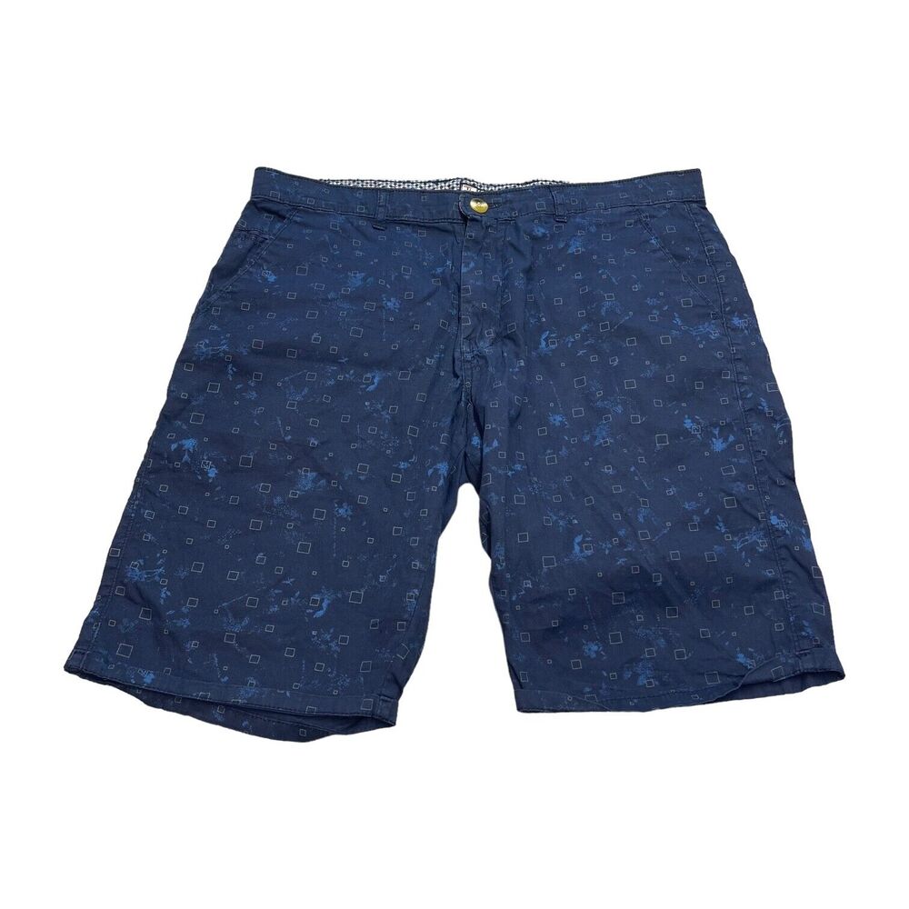 Timber Line Mens Chino Shorts Size 36 Navy Printed